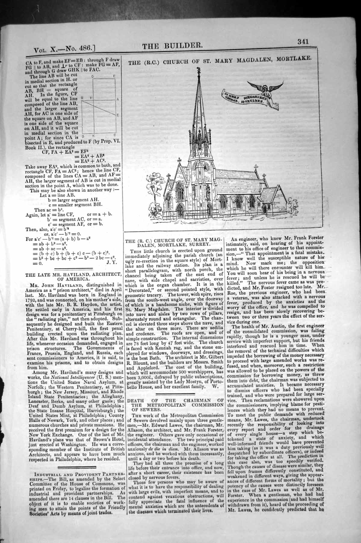 Old Church St. Mary Magdalen Mortlake Surrey Architecture 1852 Builde Victorian