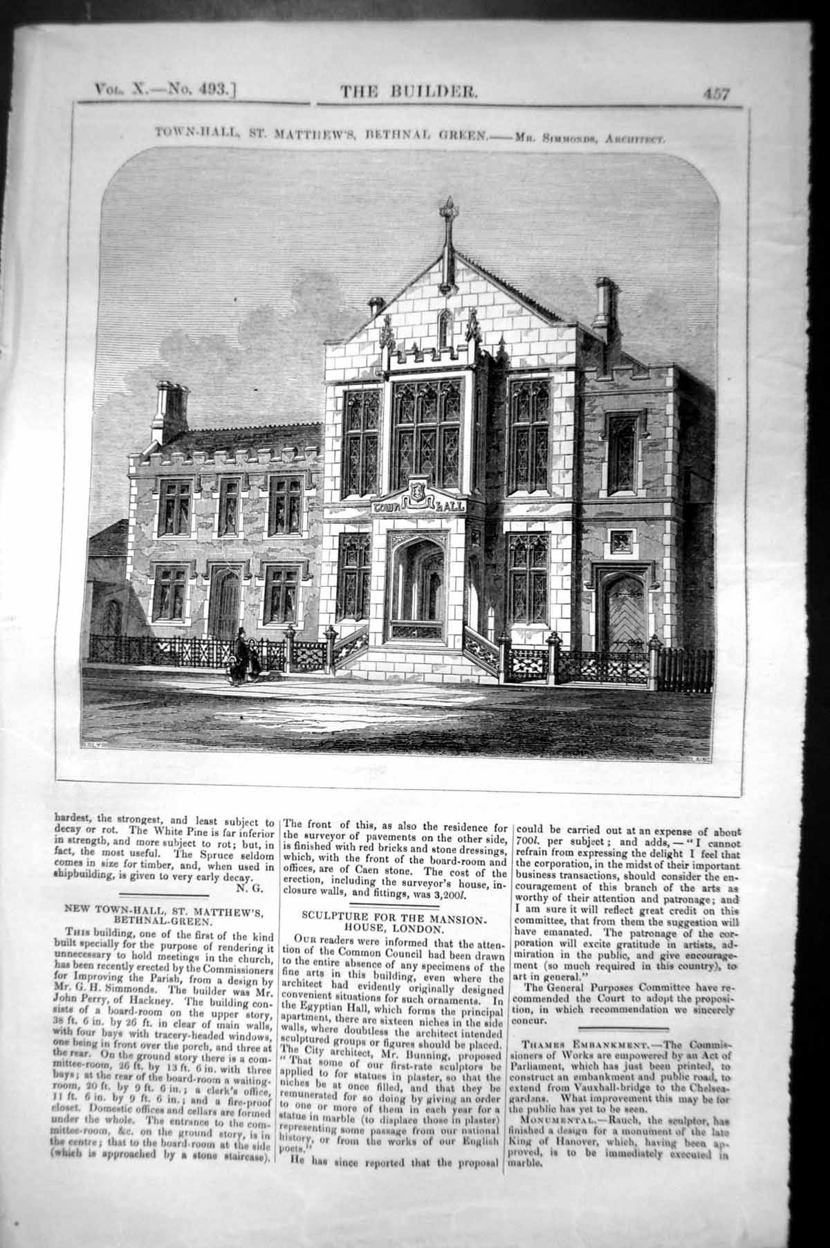 Old Town Hall St. Matthew'S Bethnal Green Simmonds Architecture 1852 Victorian