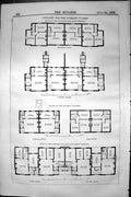 Old Plan Cottages Working Classes Families Architecture 1852 Builder Victorian