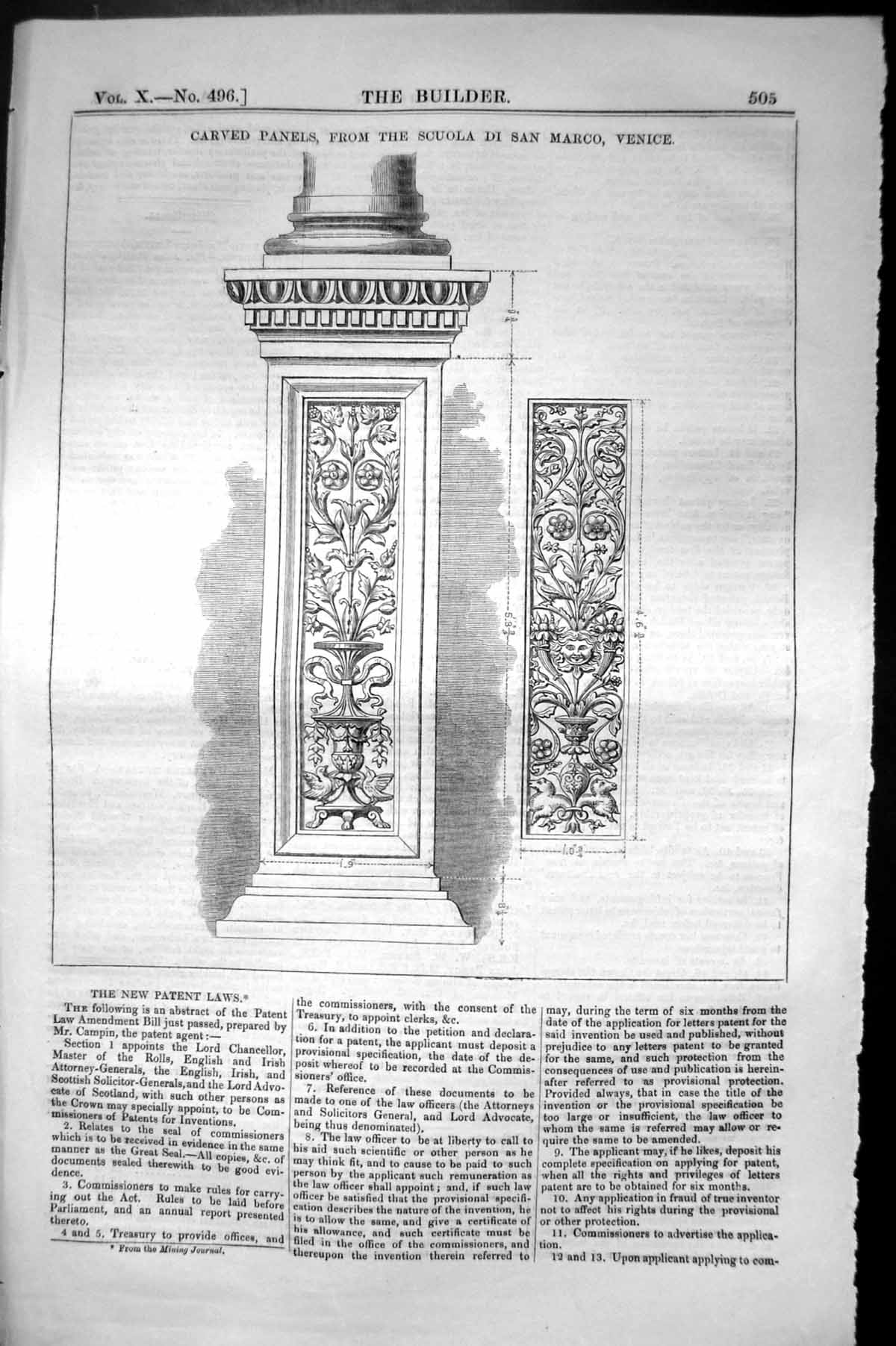 Old Carved Panels Scuola Di San Marco Venice Architecture 1852 Builde Victorian
