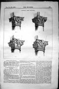 Antique Old Print Capitals Bologna Palazzo Lignano Architecture 1852 Builder