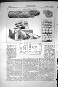 Original Old Antique Print Relics Roman London Archaeology 1852 Builder 19th