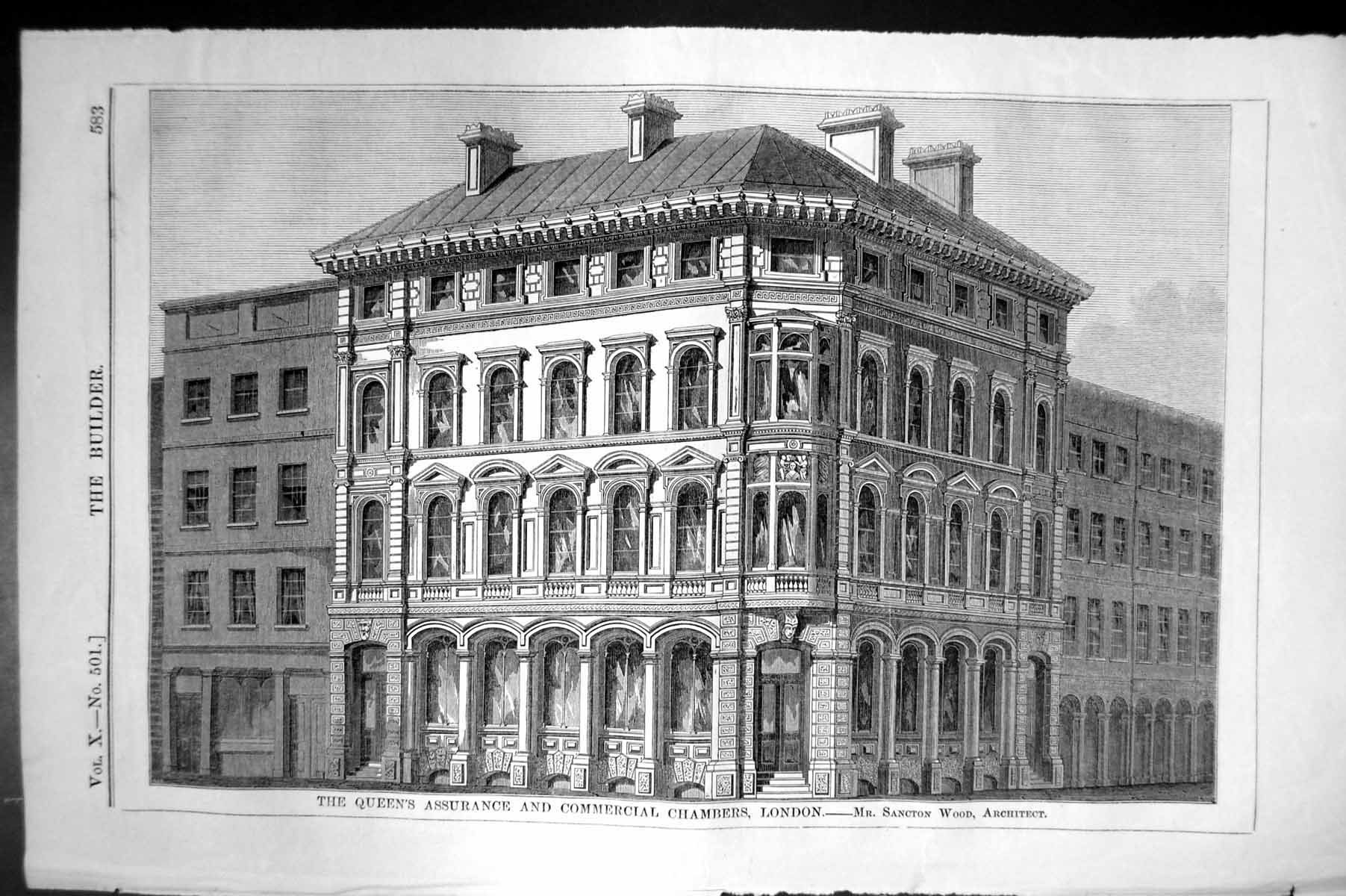 Old Queen'S Assurance Commercial Chambers London Wood Architecture 18 Victorian