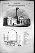 Old Architecture 1852 Baths Washhouses Bilston Birmingham Ashpital Wh Victorian