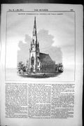 Old Print Clapham Congregational Church Tarring Architecture 1852 Builder 19th