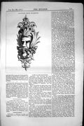 Old Antique Print Door Knocker Florence Italy Architecture 1852 Builder 19th