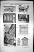 Old Architecture 1852 Builder Houses Shops London England Colourman B Victorian