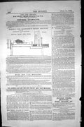 Old Print Randell Saunders Patent Machine Bricks Tiles Pipes 1852 Builder 19th