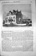 Antique Old Print Southerndown Hotel Glamorganshire J.P.Seddon Architect 1853
