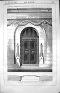 Old Doorway Library St Genevieve Paris Henri Labrouste Architect 1853 Victorian