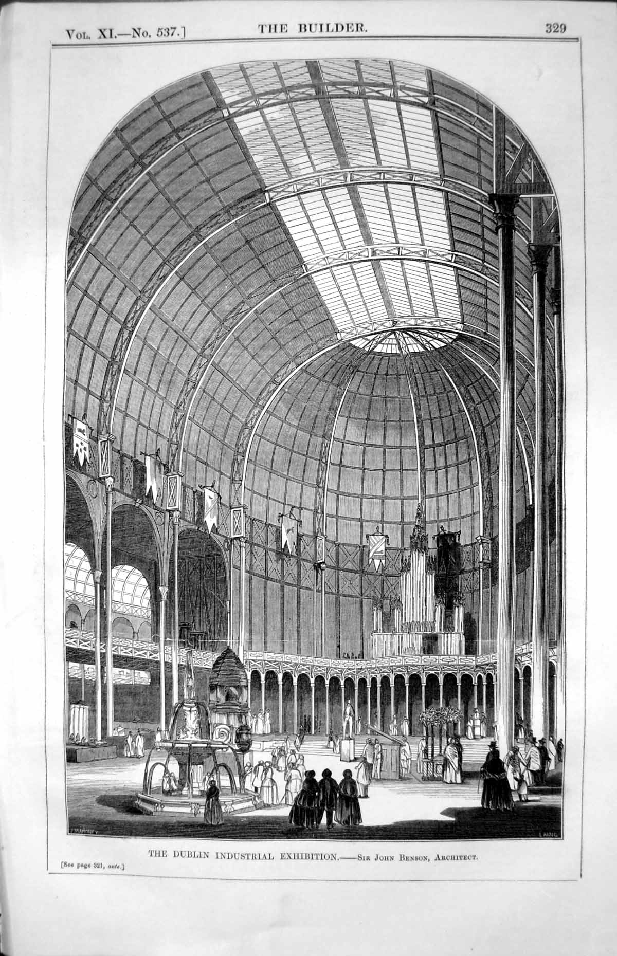 Old The Dublin Industrial Exhibition Glass Sir John Benson Architect