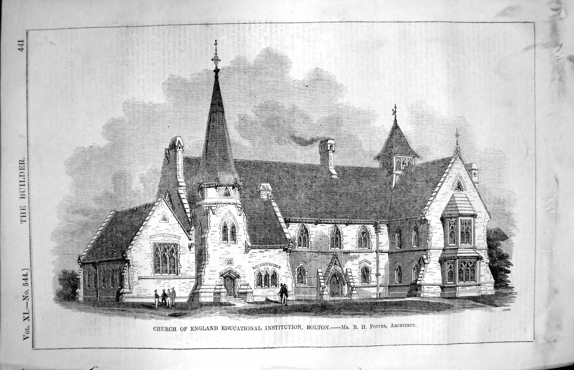 Old Church England Educational Institution Bolton R.H. Potter Archite