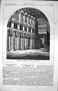 Old Interior Rochester Cathedral West View Norman Arcade Clerestory