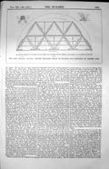 Old New Crystal Palace Centre Transept Truss Staging Arched Ribs 1853 Victorian