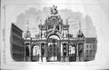 Old Print Triumphal Arch Antwerp M.F. Beekmans Architect Sculptures 1853 19th