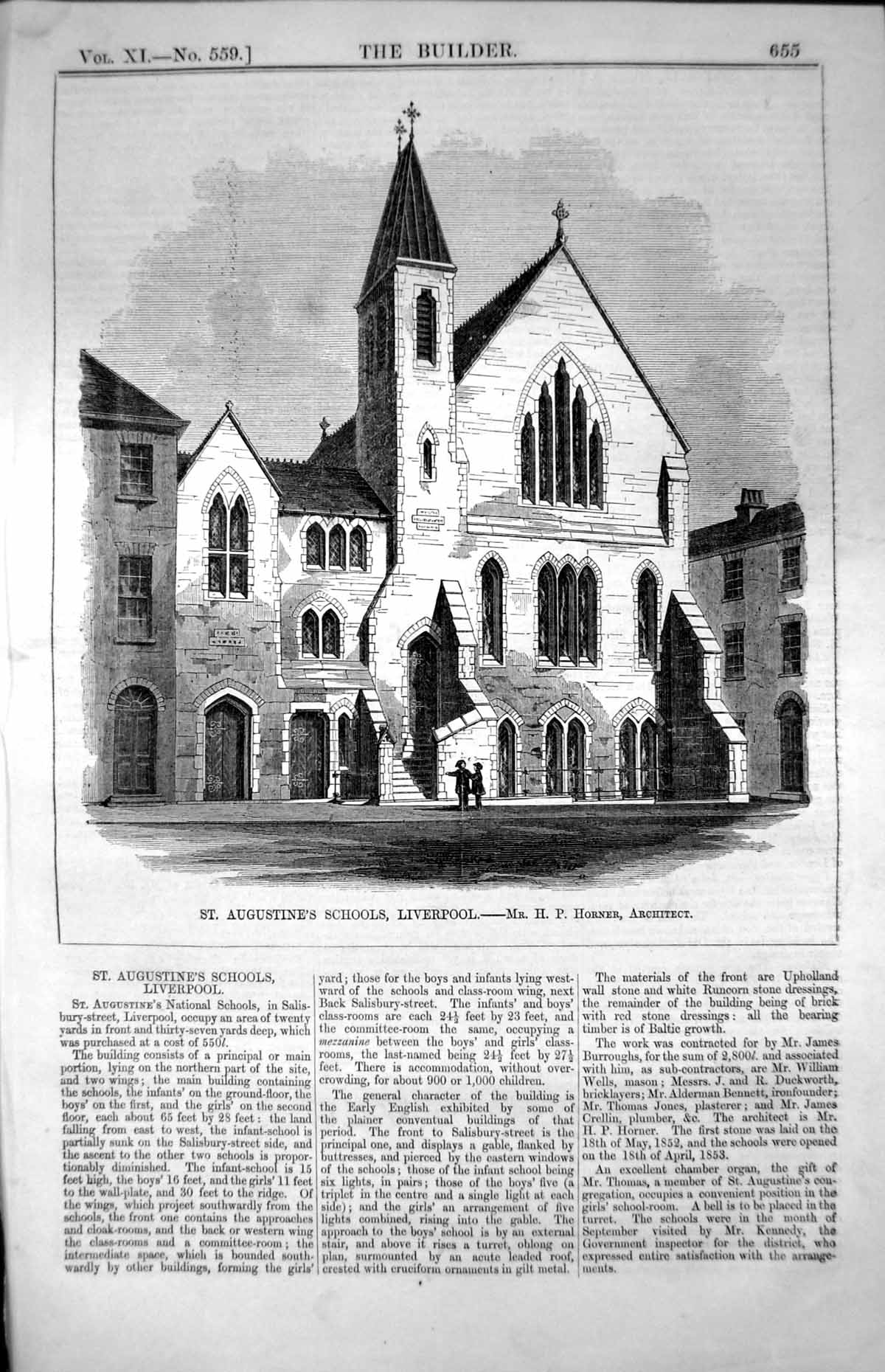Old St. Augustine'S National Schools Liverpool H.P. Horner Architect