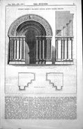 Old Plan Ancient Doorway Killeshin Church Queens County Ireland 1854 Victorian