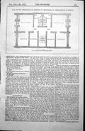 Old Plan Two Dwellings Families First Floor Metropolitan Buildings 1854 19th