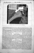 Antique Old Print Staircase Sebalds Kirche Nuremberg Far Famed Shrine 1854 19th