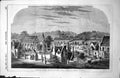 Antique Old Print Lambeth Burial Ground Tooting Church Wehnert & Ashdown 1854