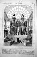 Print Sitting Figures Crystal Palace Pillars Backs Lions Human Headed Bulls1854
