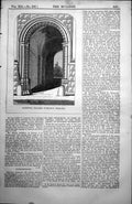 Antique Old Print Doorway Palazzo Pubblico Ferrara Cinque -Cento Date 1854 19th