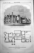Old Enbrook Surrey Ground Plan Conservatory S S Teulon Architect 1854 Victorian