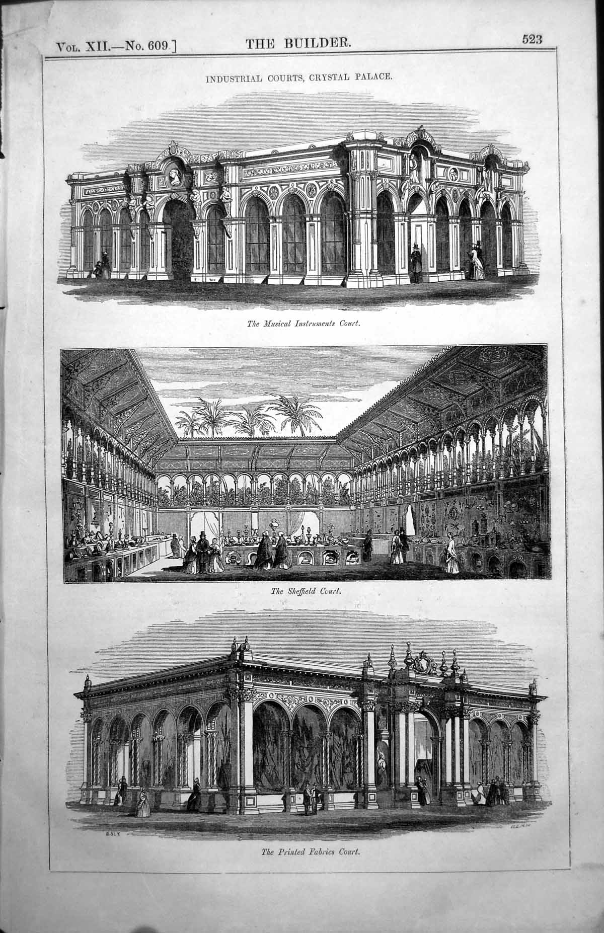 Old Industrial Courts Crystal Palace Musical Instruments Sheffield 1854 19th