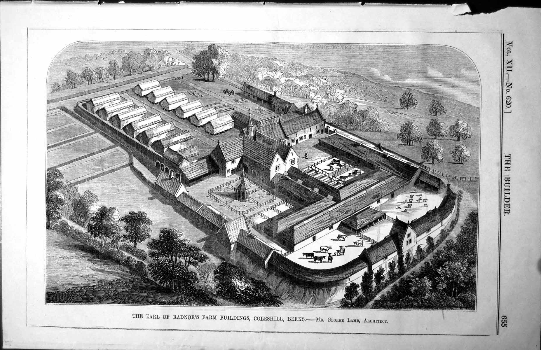 Old Earl Radnors Farm Buildings Coleshill Berks George Lamb Arch 1854 Victorian