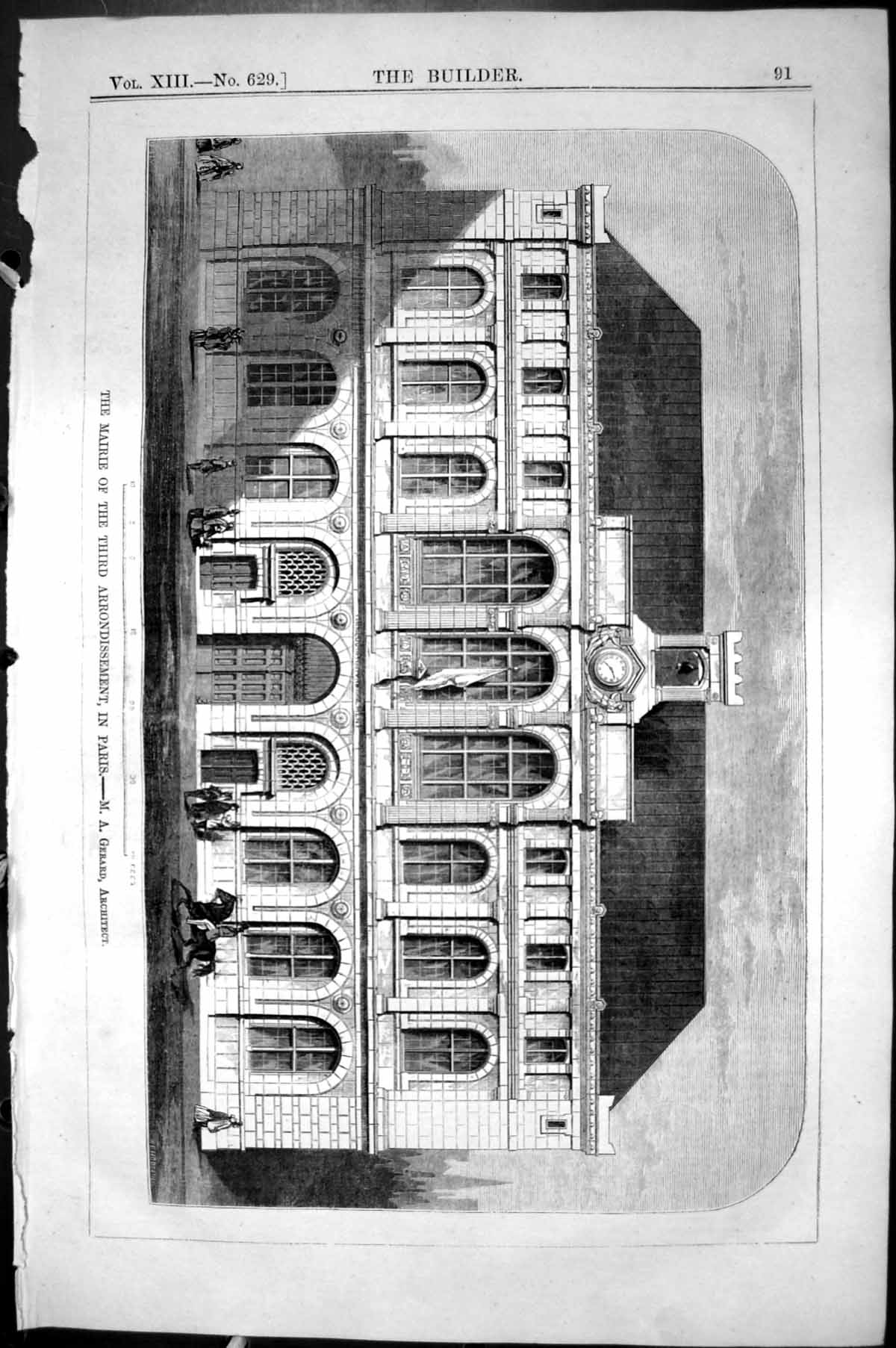 Old Mairie Third Arrondissement Paris Gerard Architecture 1855 Builde Victorian