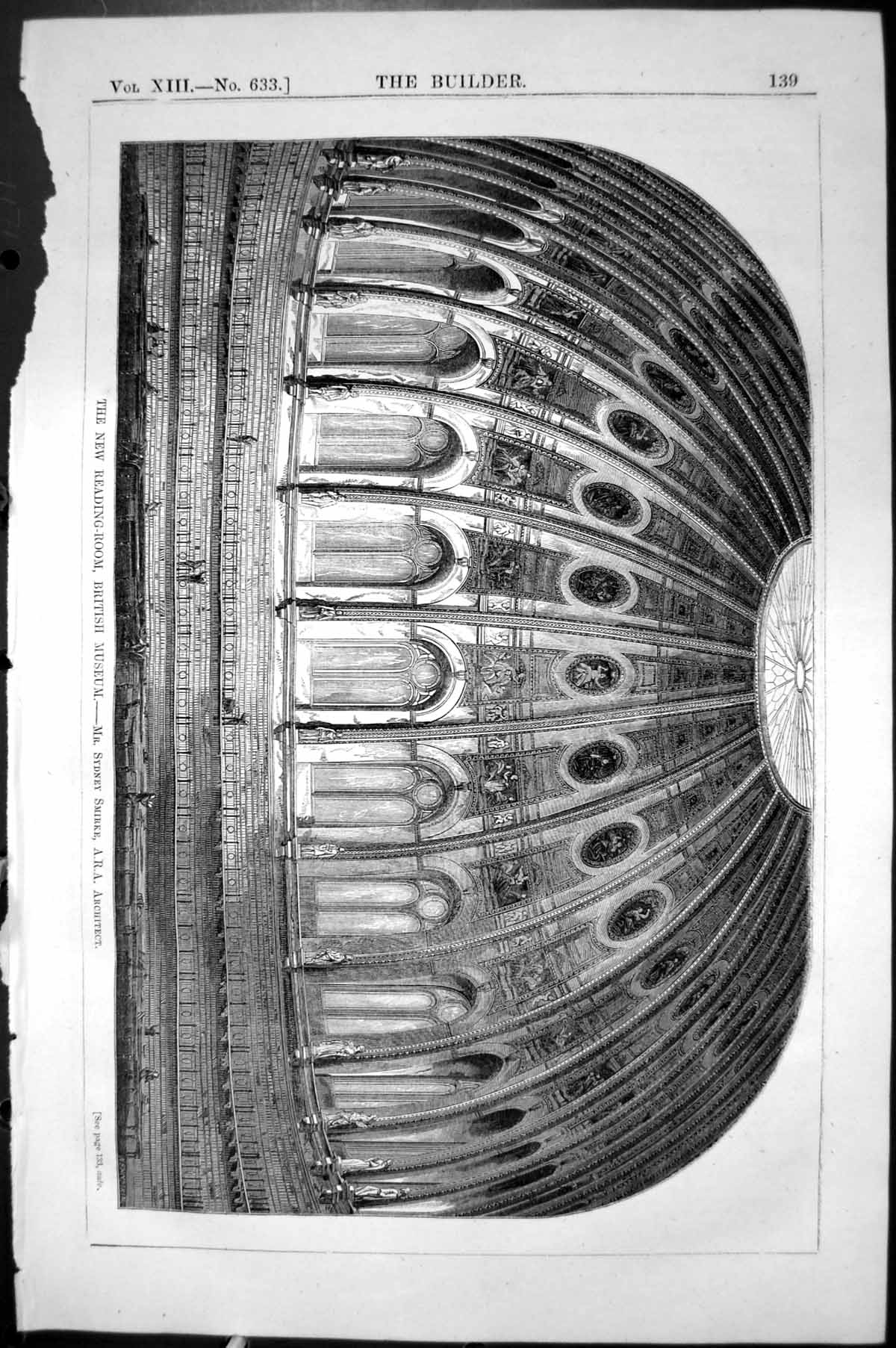 Old Interior Reading Room British Museum Sydney Smirke Architecture