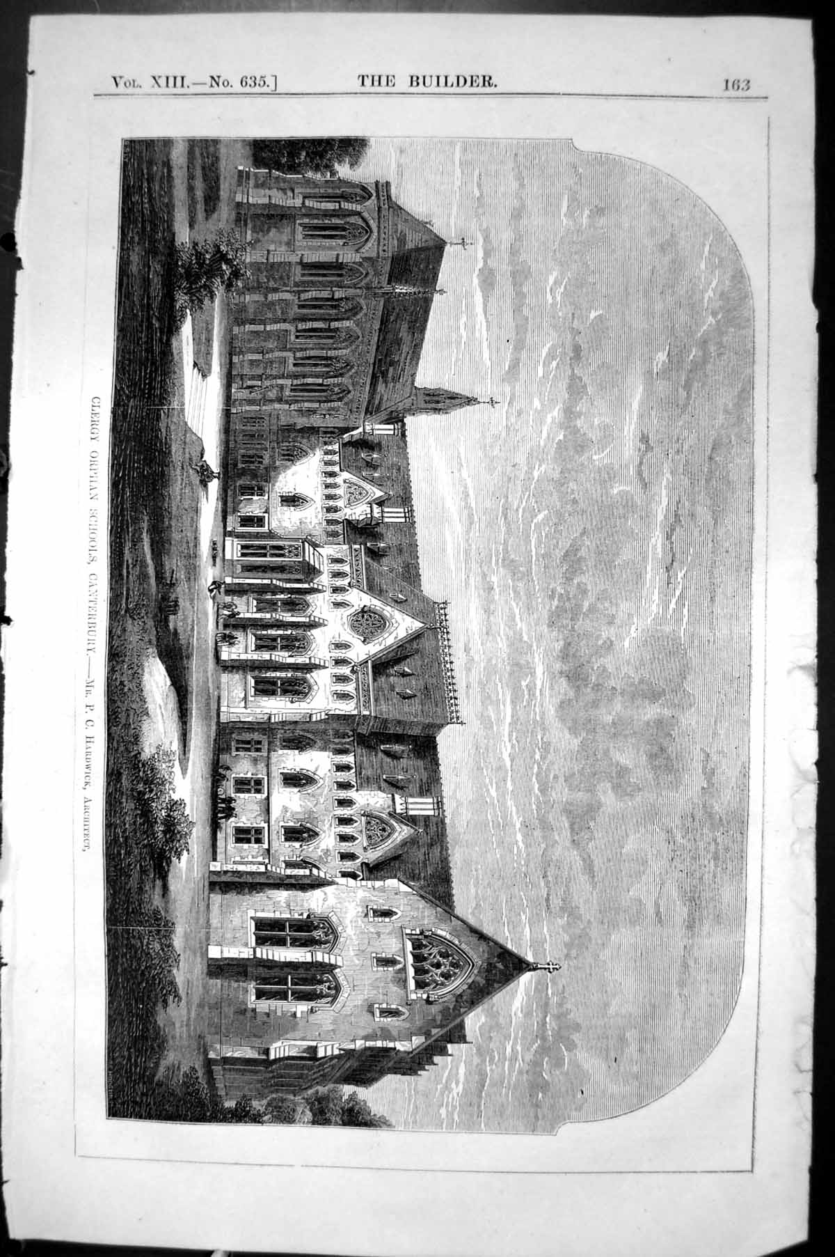 Old Clergy Orphan Schools Canterbury Hardwick Architecture 1855 Build Victorian