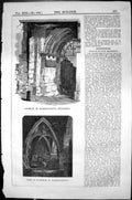 Old Gateway St. Bartholomew'S Smithfield Cloisters Architecture 1855 Victorian