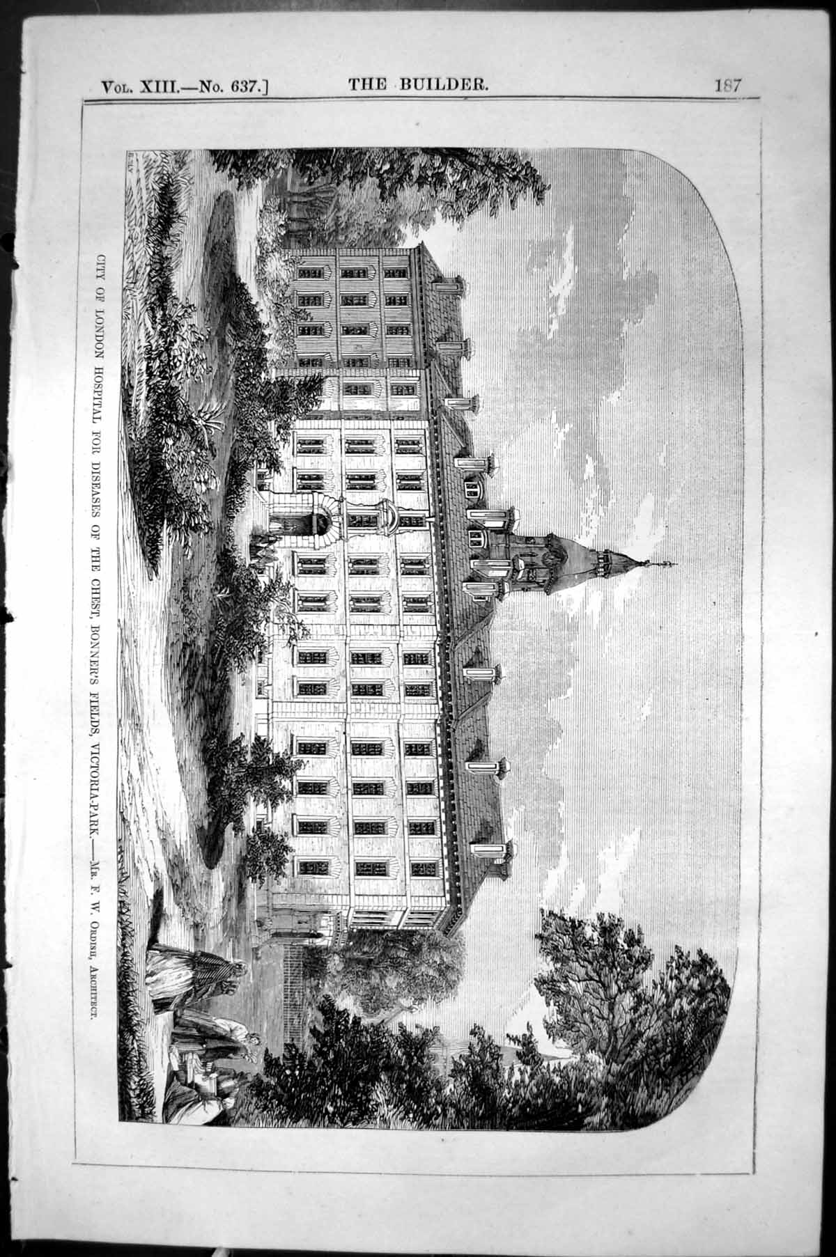 Old London Hospital Diseases Chest Bonner'S Field Victoria Ordish Arc Victorian