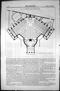 Old Plan Regent'S Park Baptist Chapel London Architecture 1855 Builde Victorian