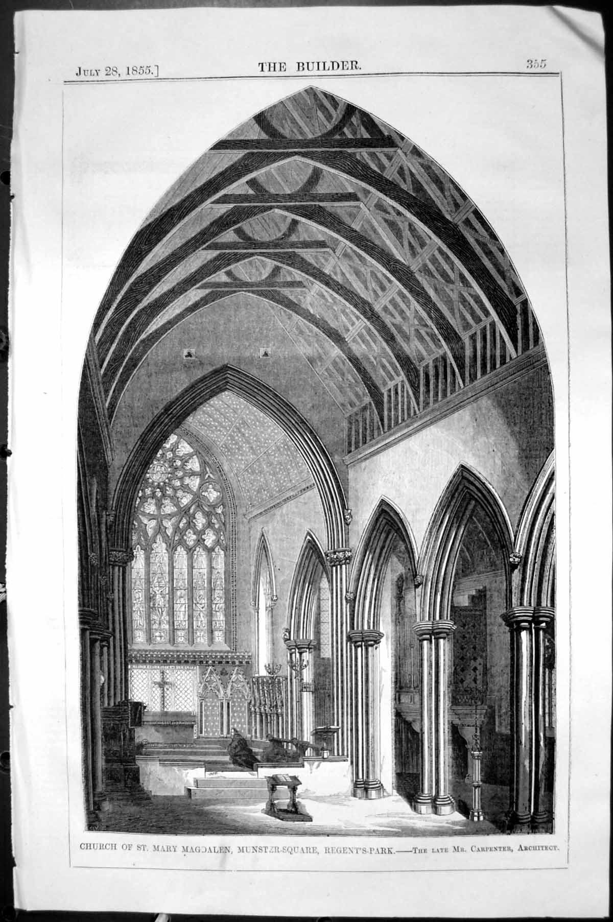 Old Church St. Mary Magdalen Munster Square Regents Park Carpenter Ar