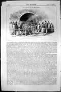 Original Old Antique Print River Thames Tributaries London Bridge 1855 Builder