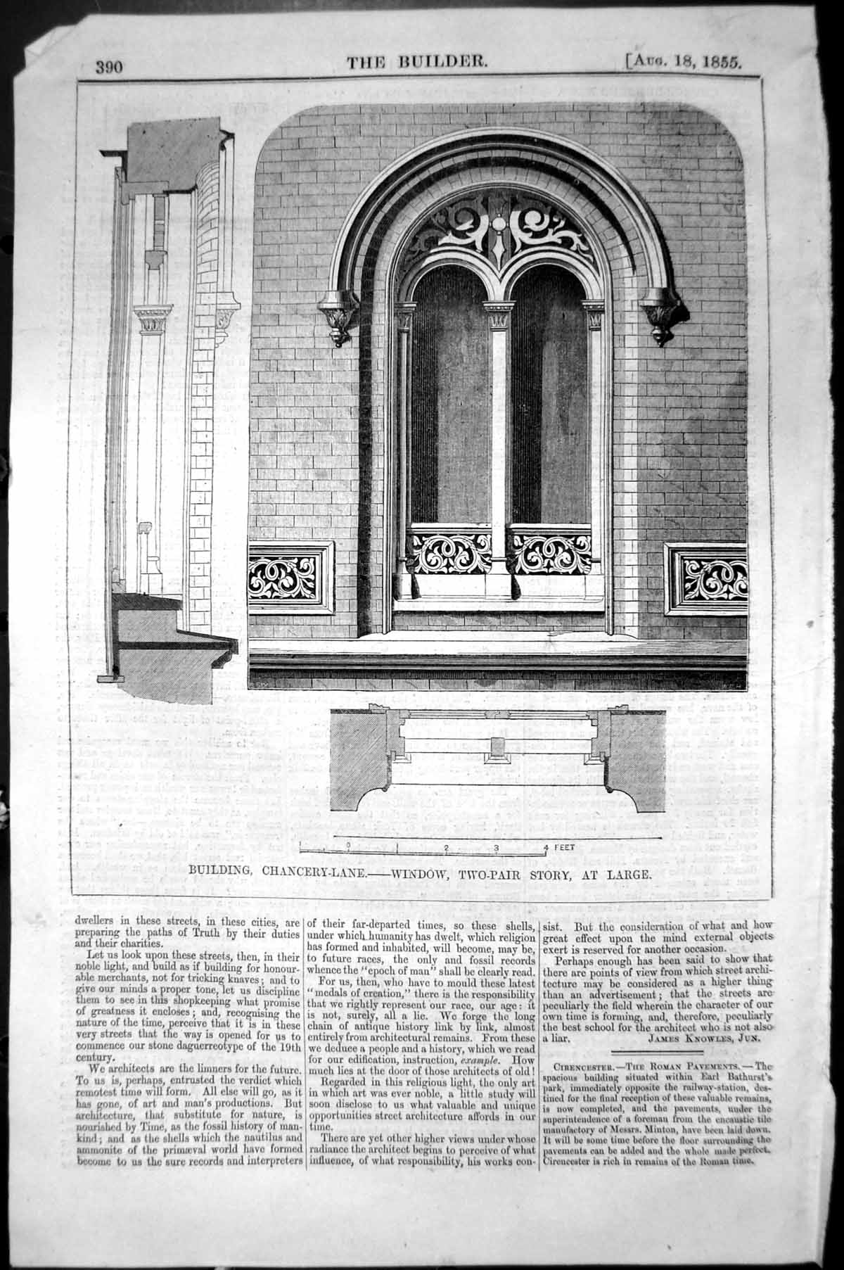 Old Building Chancery Lane Window Two-Pair Story Large Architecture