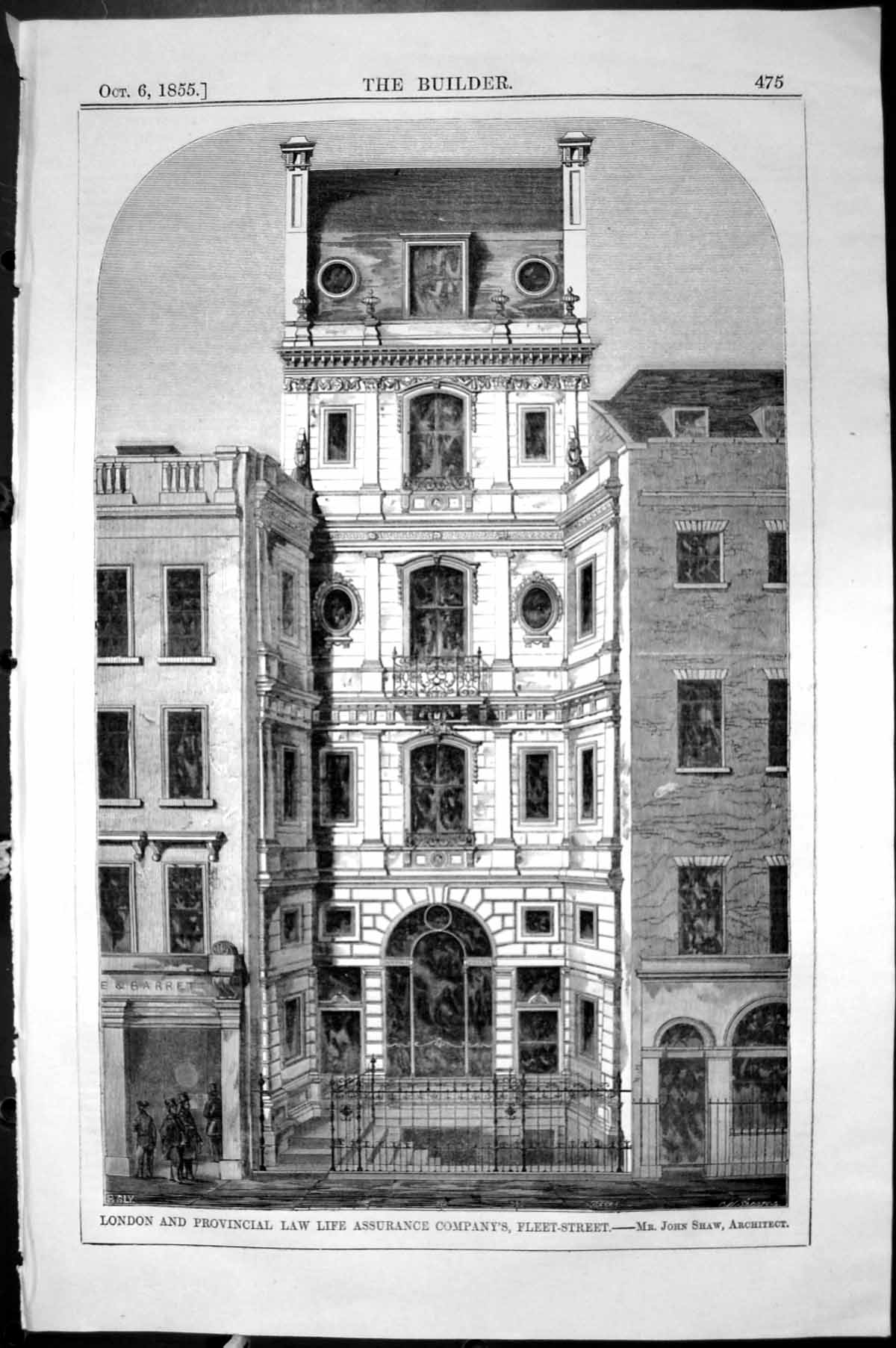 Old London Provincial Law Life Assurance Fleet Street Shaw Architectu