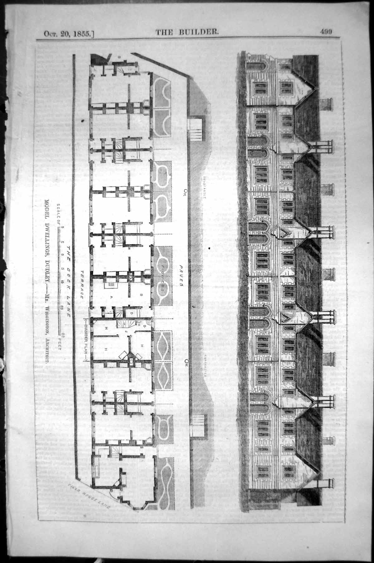 Old Model Houses Dwellings Dudley Wiggington Architecture 1855 Builde Victorian