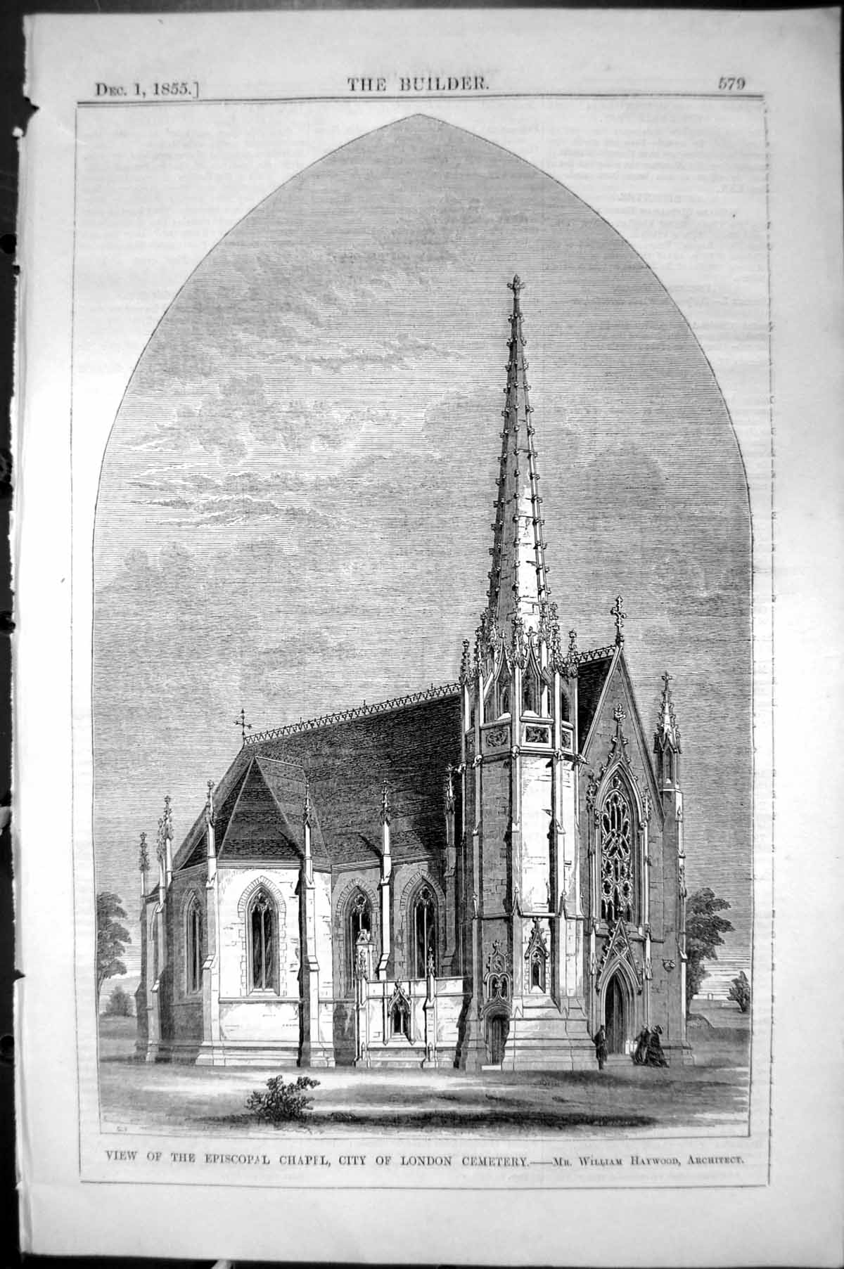 Old View Episcopal Chapel City London Cemetery Haywood Architecture