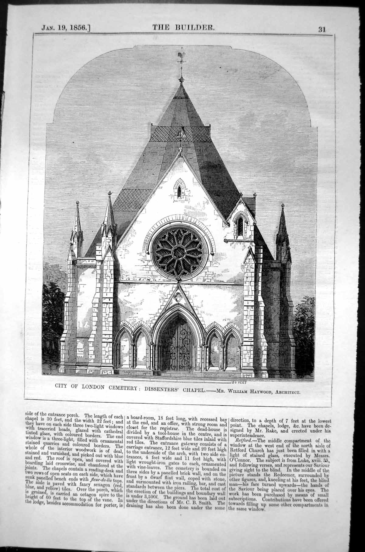 Old City London Cemtery Dissenters Chapel William Haywood Architectur
