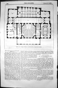 Old Plan Upper Story State House Massachusetts Architecture 1856 Buil Victorian