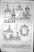 Old English Ironwork Grays Inn London Bushey Church Architecture 1856 Victorian