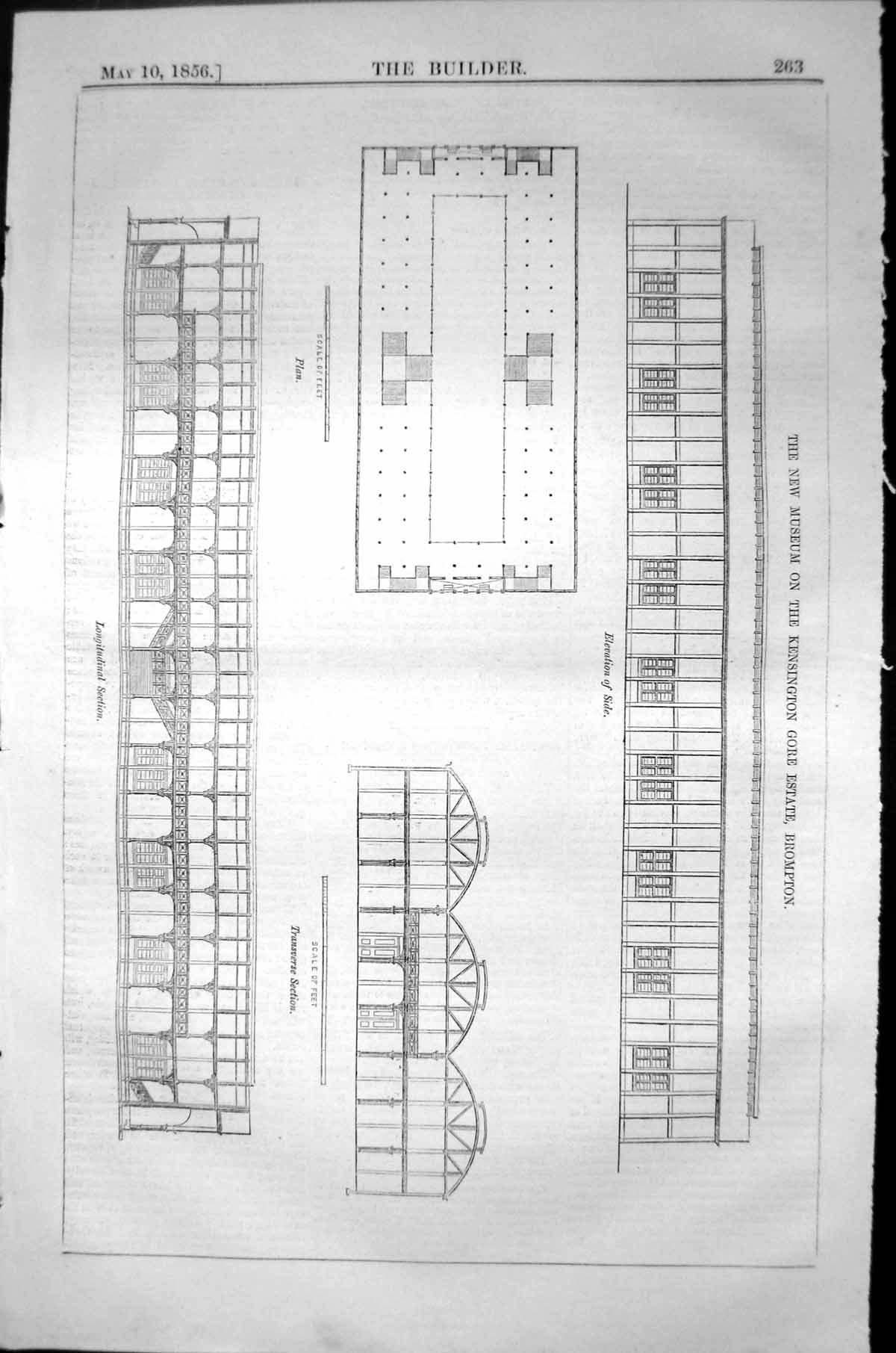Old Plan Museum Kensington Gore Estate Brompton Architecture 1856 Bui Victorian