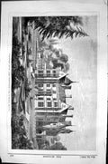 Antique Print Colesborne House Cheltenham Brandon Architecture 1856 Builder