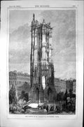 Old Tower St. Jaques La Boucherie Paris France Architecture 1856 Buil Victorian