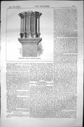 Old Antique Print Moulded Brick Chimney Shaft Architecture 1856 Builder 19th