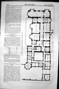 Old Ground Plan Hatherop House Gloucestershire England Architecture