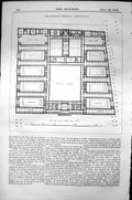 Old Ground Floor Plan Bordeaux Hospital Grand Court Architecture 1856 Victorian